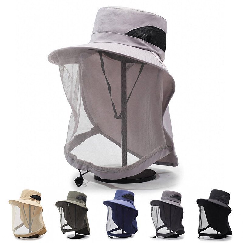 Sun Hat Wide Brim - Sombrero de malla para el sol