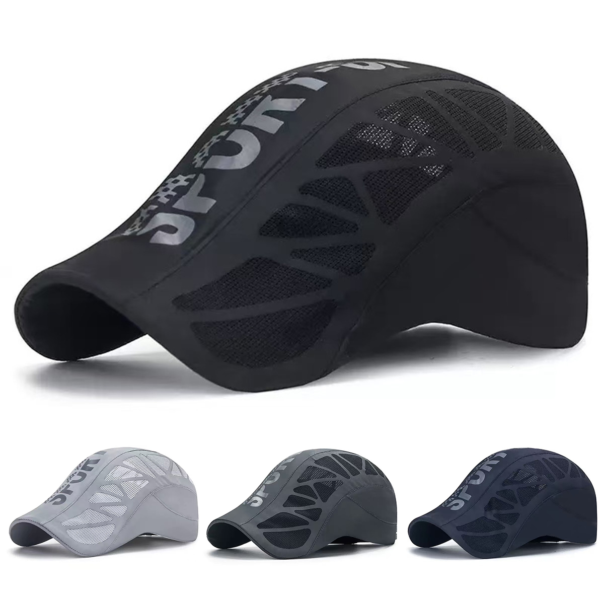 Snapback Hat Flat - Gorras de Estilo Newsboy para Hombre,