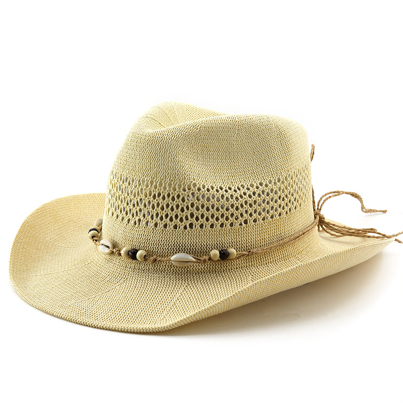 Cowboy Hat Straw - Sombrero de paja transpirable con diseño