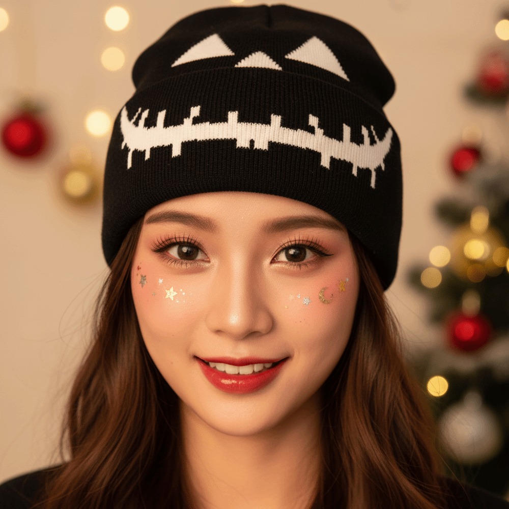 Beanie Cuffed Knit - Gorro de punto de tela con