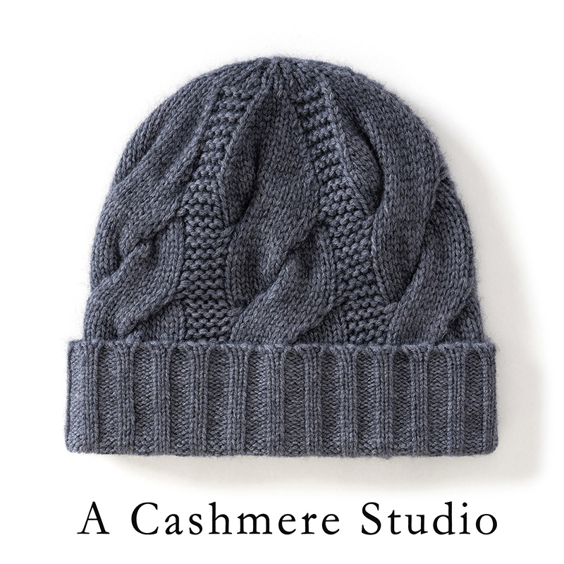 Beanie Cuffed Knit - Gorro de lana con puños de