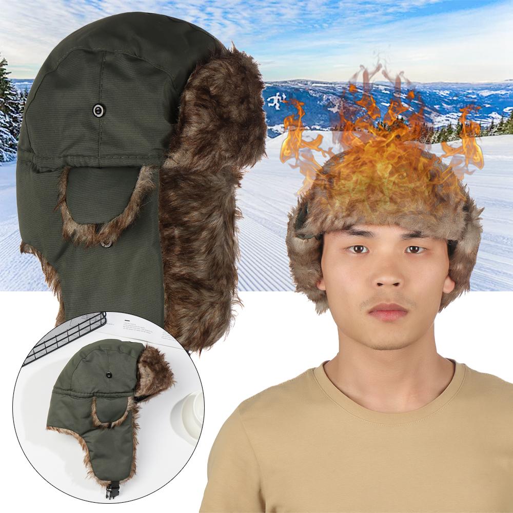 Winter Trapper Hat - Gorro de invierno cálido con orejeras,