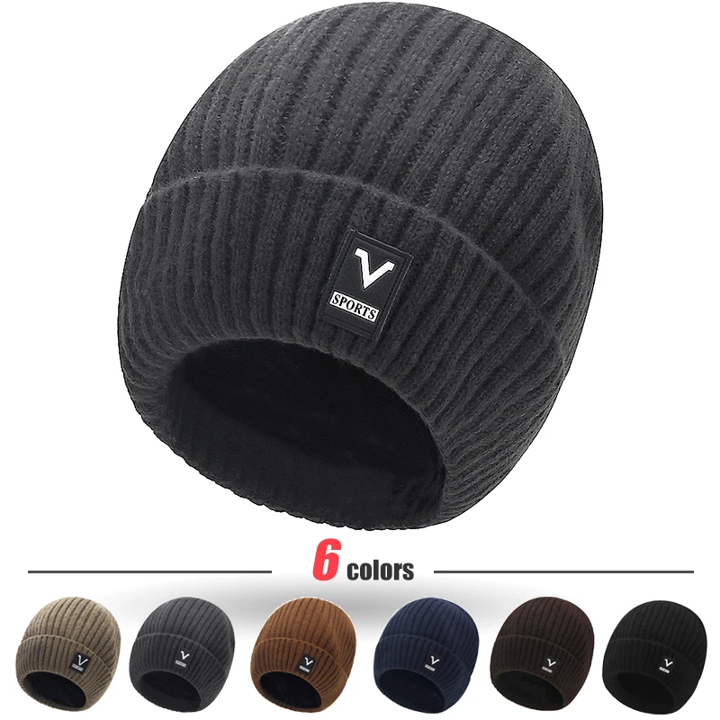 Beanie Cuffed Knit - Gorro de punto holgado para hombre,