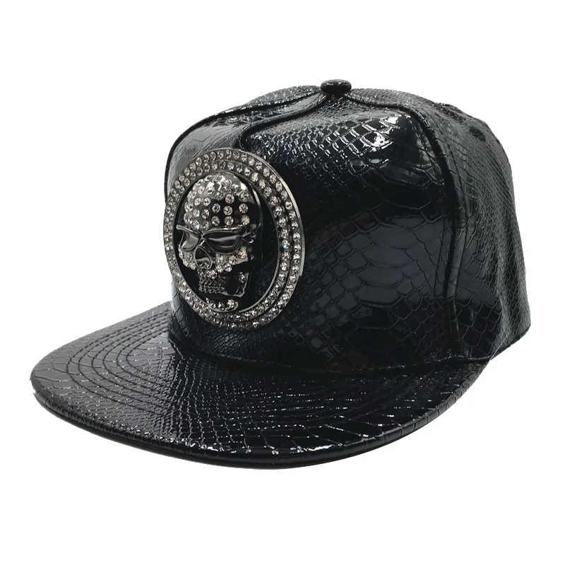 Snapback Hat Flat - Marca Oohmy hombres mujeres PU cuero