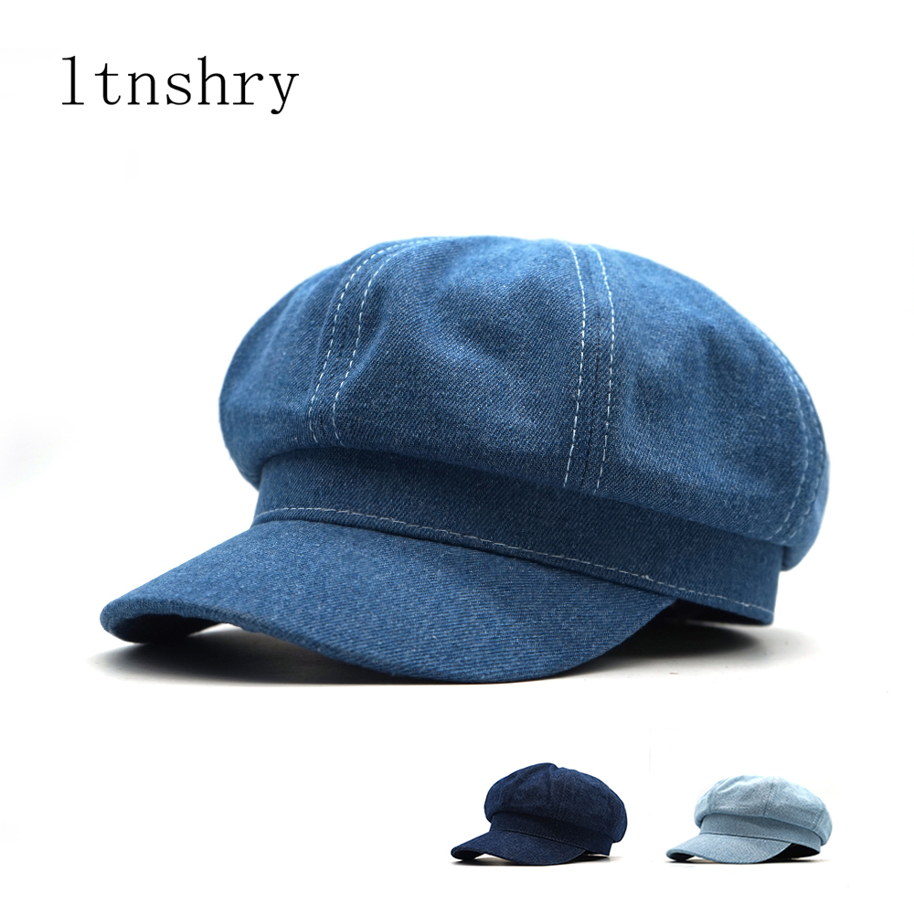 Dad Hat Cotton - Boina de mezclilla octogonal de ocio