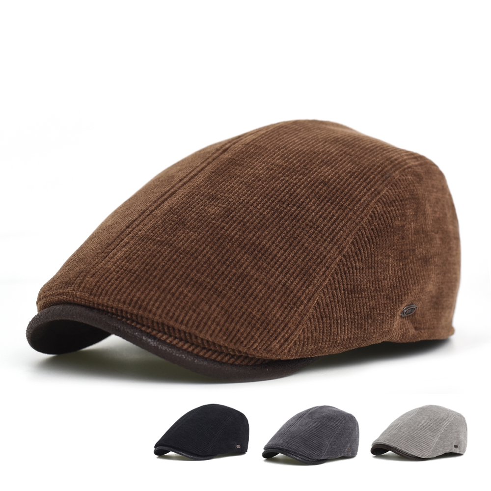 Dad Hat Cotton - Gorra Newsboy para Hombre, Invierno, Gruesa,
