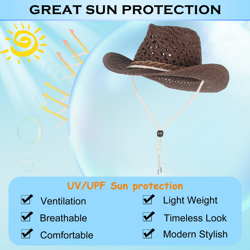 GEMVIE Sombrero de vaquero de  - Cowboy Hat Straw reseña y precio