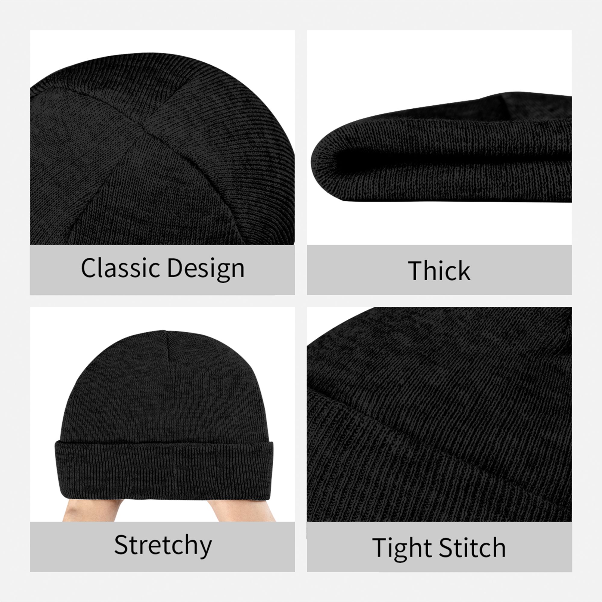 Gorro de punto con puños Eggwa - Beanie Cuffed Knit reseña y precio