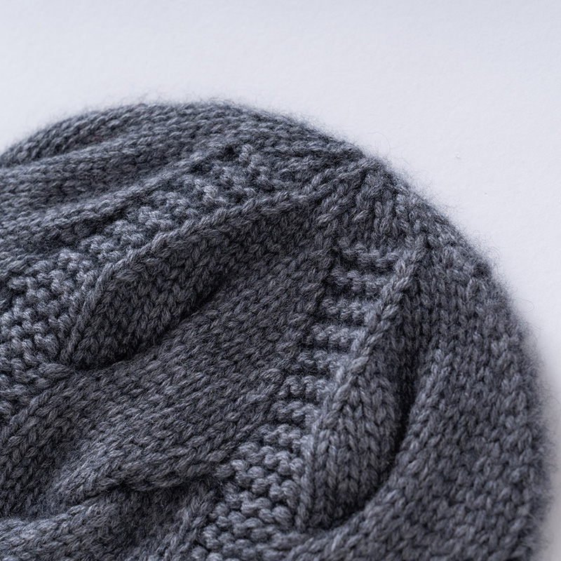 Gorro de lana con puños de pun - Beanie Cuffed Knit reseña y precio