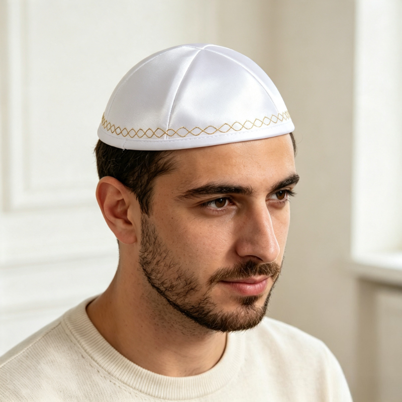 Kipá Judía de Satén Blanco con - Skull Cap Helmet Liner reseña y precio