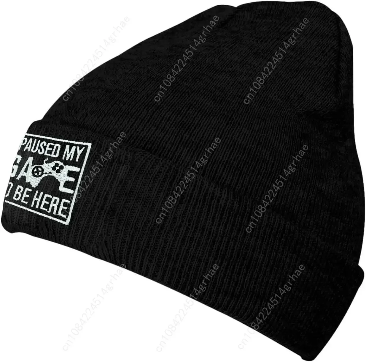 Gorro de Punto con Bordado de  - Beanie Cuffed Knit reseña y precio