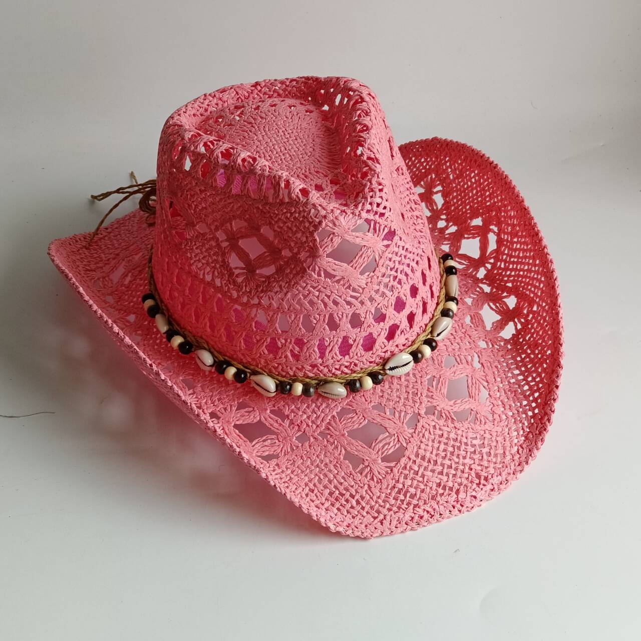 Sombrero vaquero rosa de paja, - Cowboy Hat Straw reseña y precio
